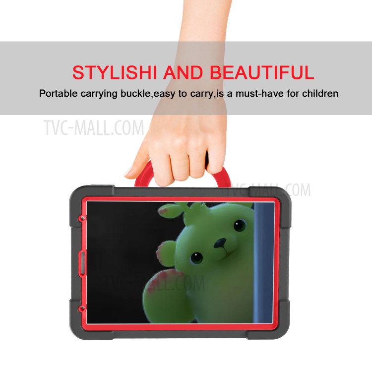 360° Swivel Kickstand PC + TPU Hybrid Tablet Case for Apple iPad Pro 11-inch (2020) - Black/Red-7