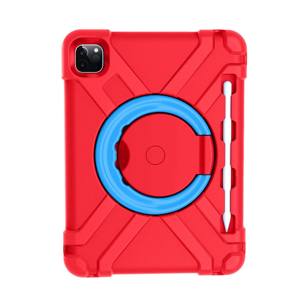 360° Swivel Kickstand PC + TPU Hybrid Tablet Case for Apple iPad Pro 11-inch (2020) - Red/Blue-1