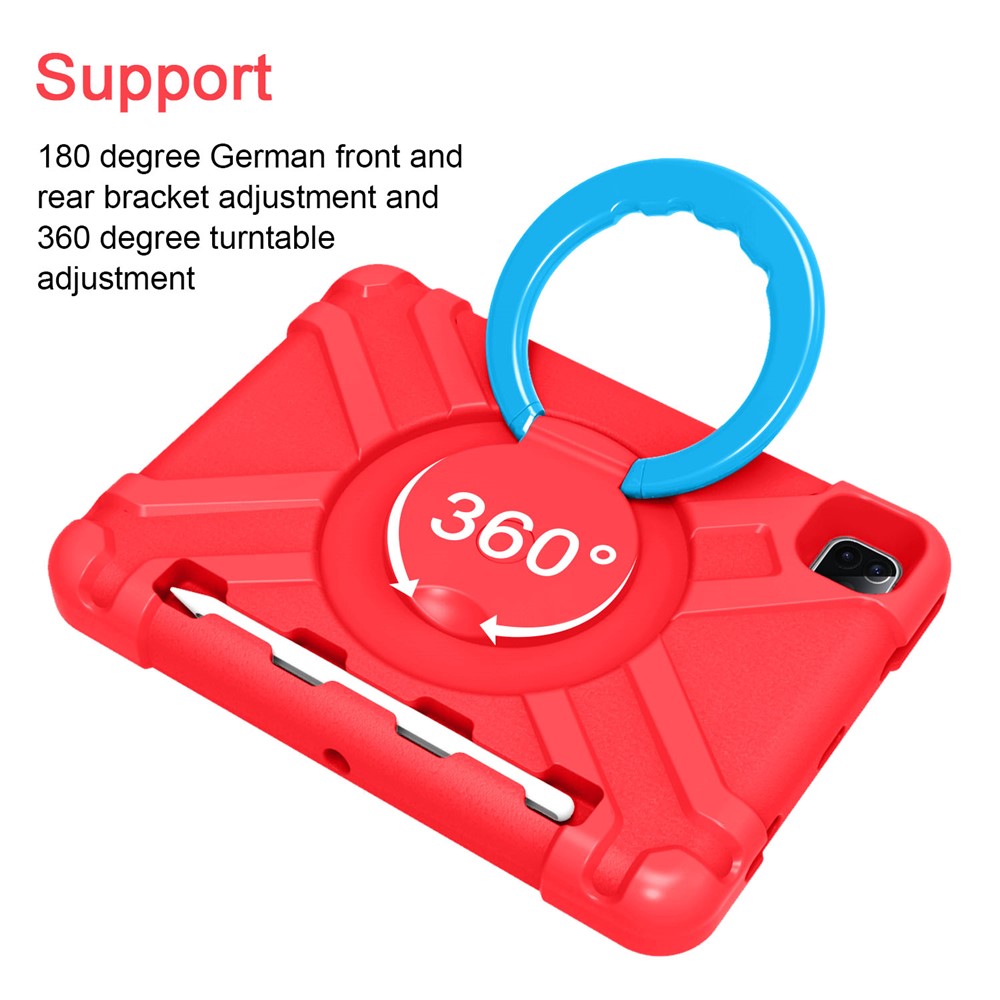 360° Swivel Kickstand PC + TPU Hybrid Tablet Case for Apple iPad Pro 11-inch (2020) - Red/Blue-4