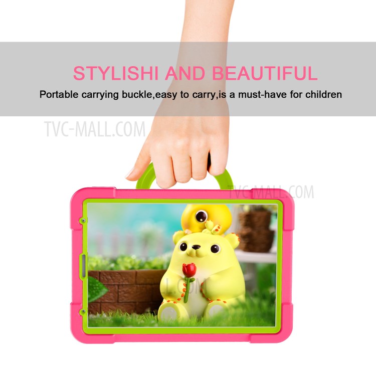360° Swivel Kickstand PC + TPU Hybrid Tablet Case for Apple iPad Pro 11-inch (2020) - Rose/Green-7