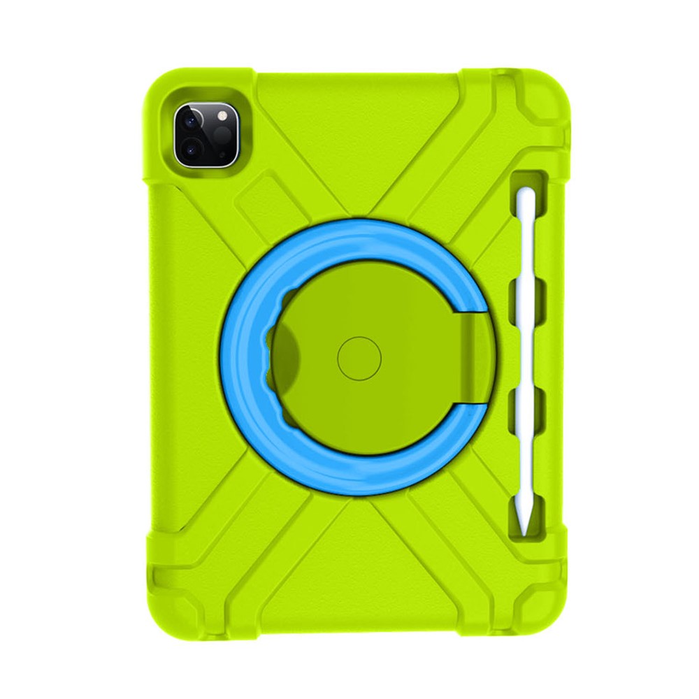 360° Swivel Kickstand PC + TPU Hybrid Tablet Case for Apple iPad Pro 11-inch (2020) - Green/Blue-1