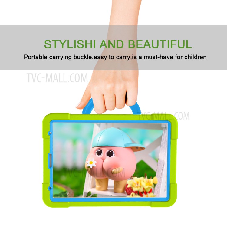360° Swivel Kickstand PC + TPU Hybrid Tablet Case for Apple iPad Pro 11-inch (2020) - Green/Blue-7
