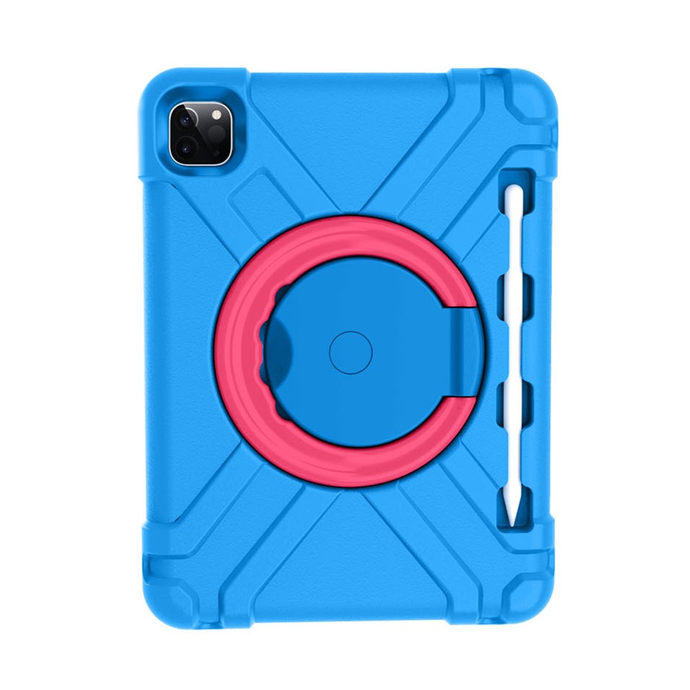 360° Swivel Kickstand PC + TPU Hybrid Tablet Case for Apple iPad Pro 11-inch (2020) - Blue/Rose-1