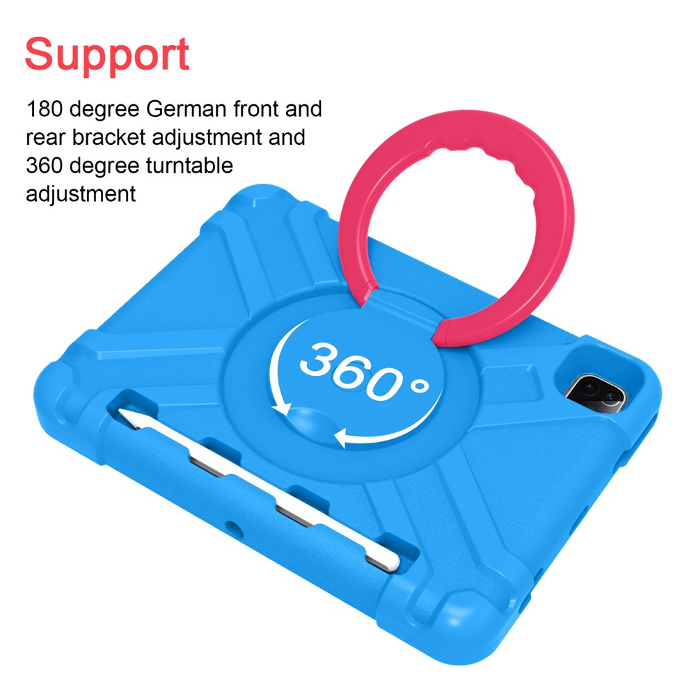 360° Swivel Kickstand PC + TPU Hybrid Tablet Case for Apple iPad Pro 11-inch (2020) - Blue/Rose-4