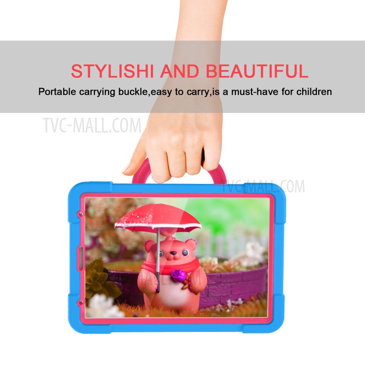 360° Swivel Kickstand PC + TPU Hybrid Tablet Case for Apple iPad Pro 11-inch (2020) - Blue/Rose-7