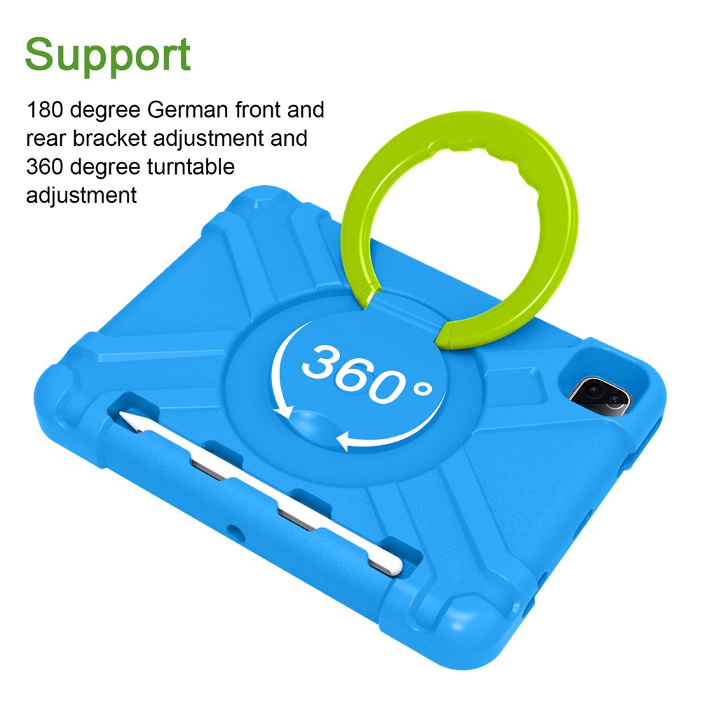 360° Swivel Kickstand PC + TPU Hybrid Tablet Case for Apple iPad Pro 11-inch (2020) - Blue/Green-4