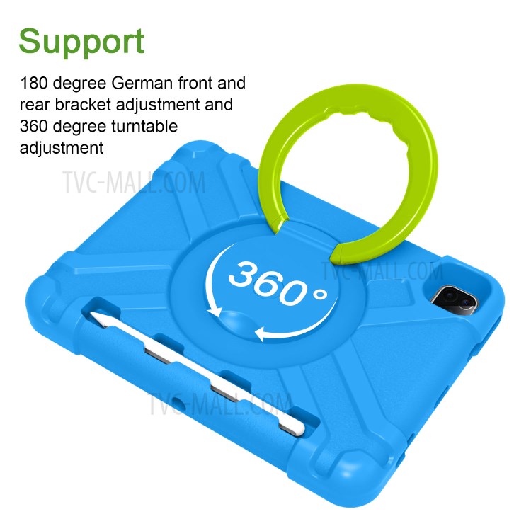 360° Swivel Kickstand PC + TPU Hybrid Tablet Case for Apple iPad Pro 11-inch (2020) - Blue/Green-6