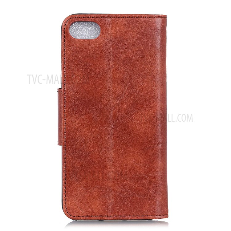 Crazy Horse Wallet Leather Stand Case for iPhone SE (2nd Generation)/8/7 - Brown-2