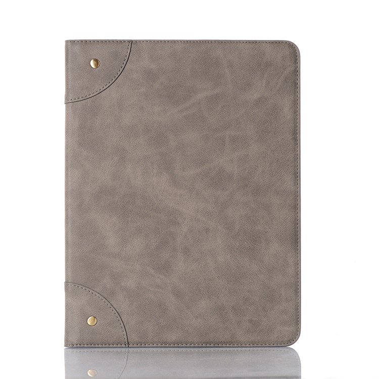 Auto Wake & Sleep Stand PU Leather Tablet Case with Card Holder for iPad Pro 11-inch (2020)/(2018) - Grey-1