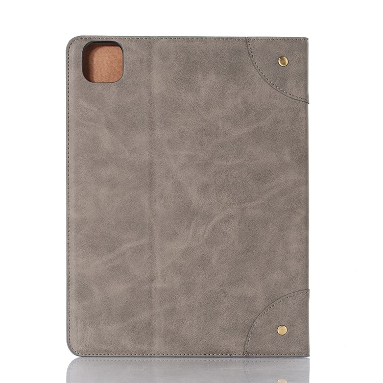 Auto Wake & Sleep Stand PU Leather Tablet Case with Card Holder for iPad Pro 11-inch (2020)/(2018) - Grey-2