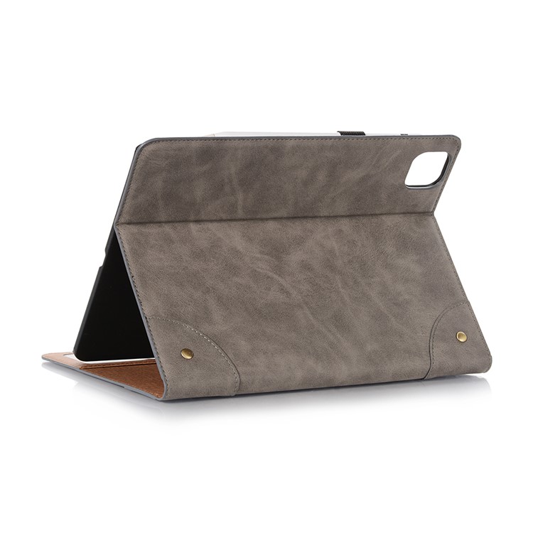 Auto Wake & Sleep Stand PU Leather Tablet Case with Card Holder for iPad Pro 11-inch (2020)/(2018) - Grey-4