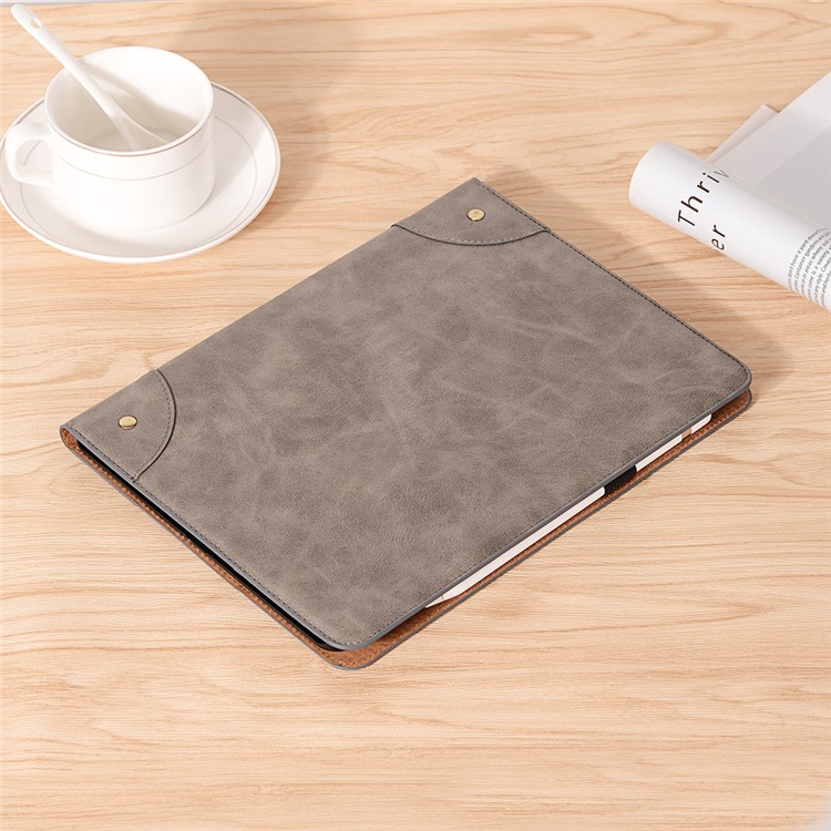 Auto Wake & Sleep Stand PU Leather Tablet Case with Card Holder for iPad Pro 11-inch (2020)/(2018) - Grey-8