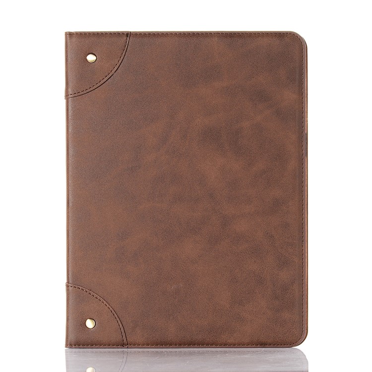 Auto Wake & Sleep Stand PU Leather Tablet Case with Card Holder for iPad Pro 11-inch (2020)/(2018) - Coffee-1