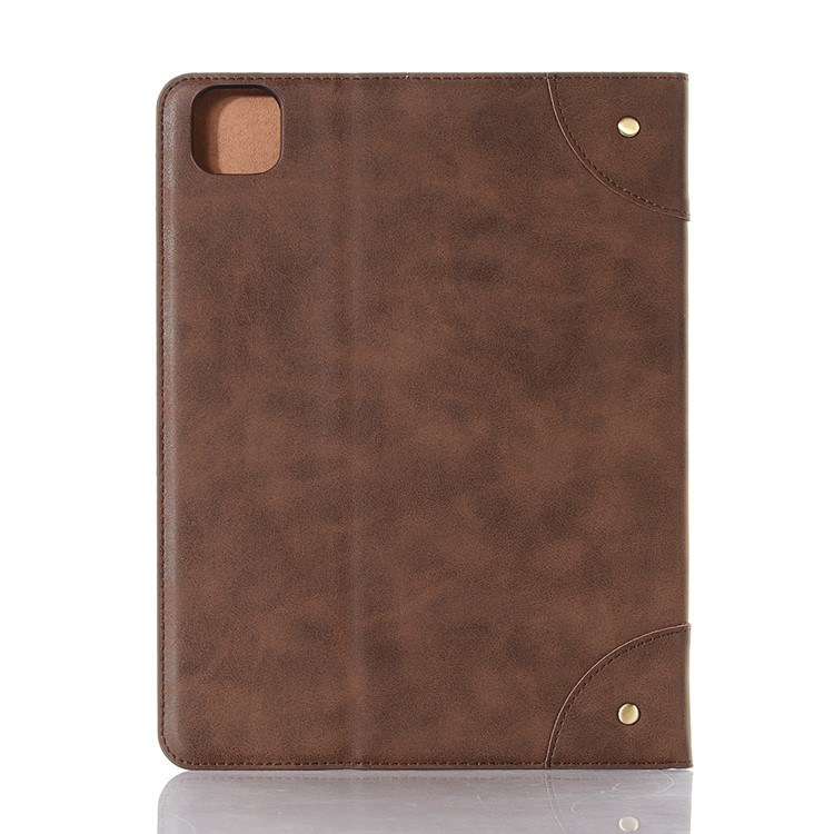 Auto Wake & Sleep Stand PU Leather Tablet Case with Card Holder for iPad Pro 11-inch (2020)/(2018) - Coffee-2