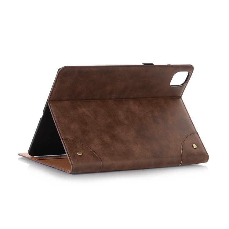 Auto Wake & Sleep Stand PU Leather Tablet Case with Card Holder for iPad Pro 11-inch (2020)/(2018) - Coffee-3