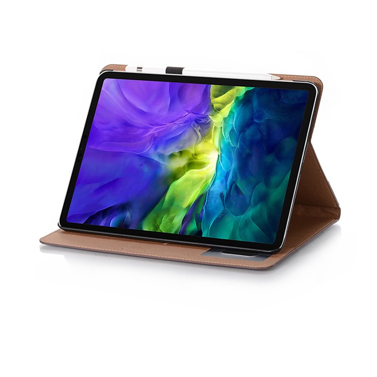 Auto Wake & Sleep Stand PU Leather Tablet Case with Card Holder for iPad Pro 11-inch (2020)/(2018) - Coffee-4