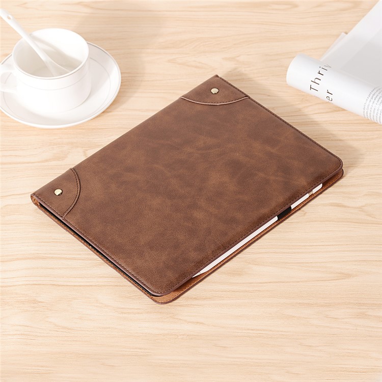 Auto Wake & Sleep Stand PU Leather Tablet Case with Card Holder for iPad Pro 11-inch (2022) / (2021) / (2020) - Coffee-7