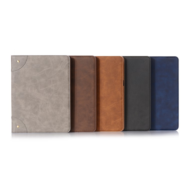 Auto Wake & Sleep Stand PU Leather Tablet Case with Card Holder for iPad Pro 11-inch (2020)/(2018) - Coffee-9