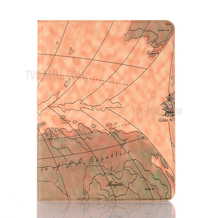 Map Pattern Auto Sleep Stand PU Leather Tablet Cover with Card Holder for iPad Pro 11-inch (2020)/(2018) - Style A-2