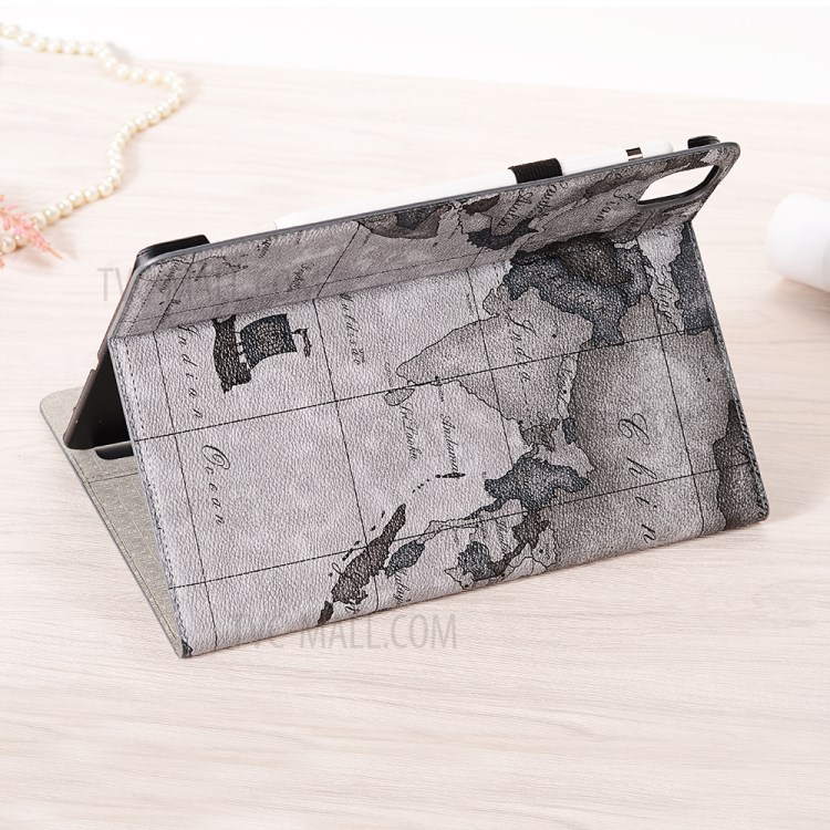 Map Pattern Auto Sleep Stand PU Leather Tablet Cover with Card Holder for iPad Pro 11-inch (2020)/(2018) - Style C-7
