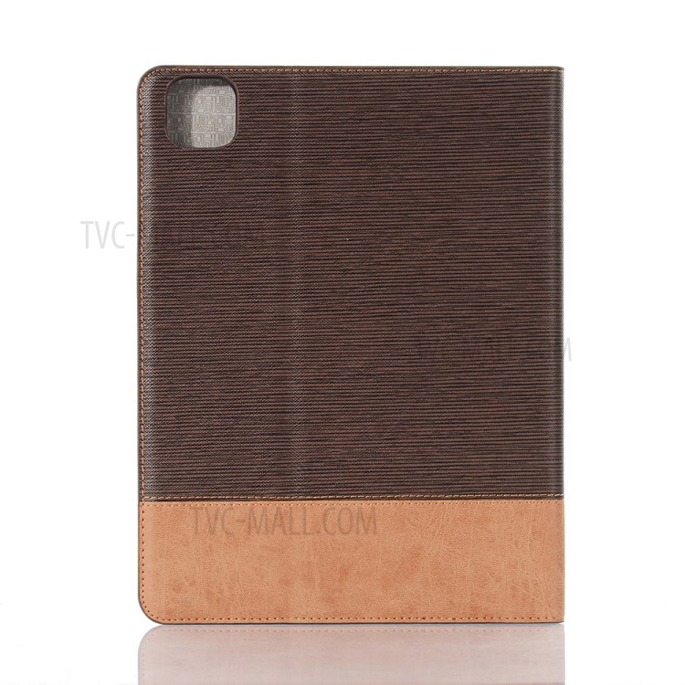 Cross Texture Splicing Leather Wallet Smart Cover for iPad Pro 11-inch (2020)/(2018) - Coffee-2