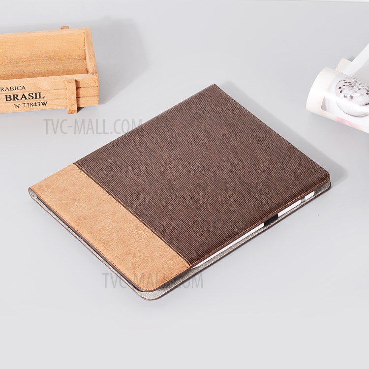 Cross Texture Splicing Leather Wallet Smart Cover for iPad Pro 11-inch (2020)/(2018) - Coffee-8