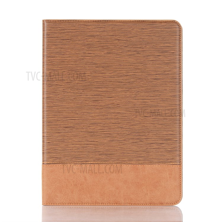 Cross Texture Splicing Leather Wallet Smart Cover for iPad Pro 11-inch (2020)/(2018) - Brown-1