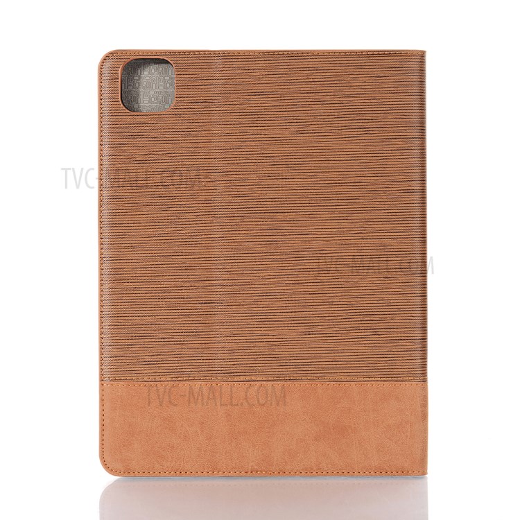Cross Texture Splicing Leather Wallet Smart Cover for iPad Pro 11-inch (2020)/(2018) - Brown-2