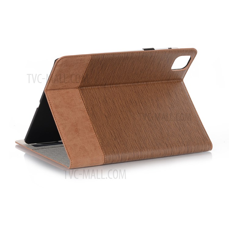 Cross Texture Splicing Leather Wallet Smart Cover for iPad Pro 11-inch (2020)/(2018) - Brown-7