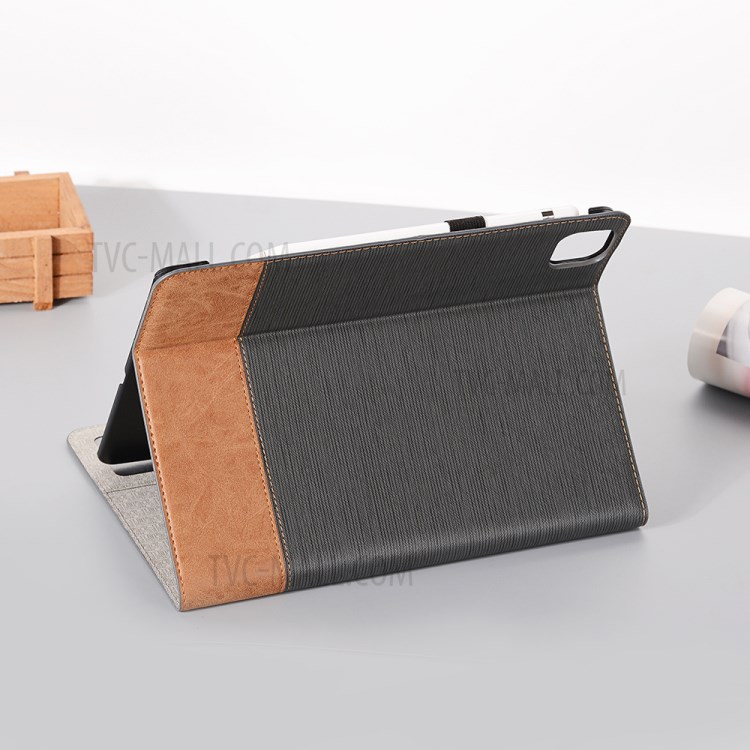 Cross Texture Splicing Leather Wallet Smart Cover for iPad Pro 11-inch (2020)/(2018) - Black-8