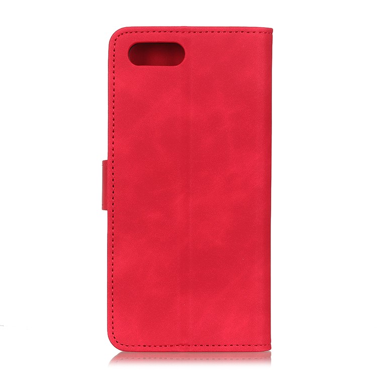 KHAZNEH Retro Leather Wallet Cover for iPhone SE (2nd Generation)/8/7 - Red-2