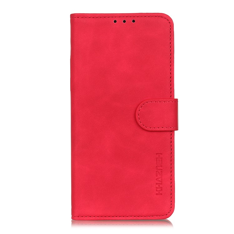 KHAZNEH Retro Leather Wallet Cover for iPhone SE (2nd Generation)/8/7 - Red-4