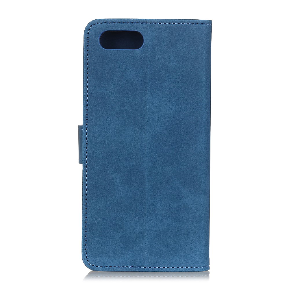 KHAZNEH Retro Leather Wallet Cover for iPhone SE (2nd Generation)/8/7 - Blue-2