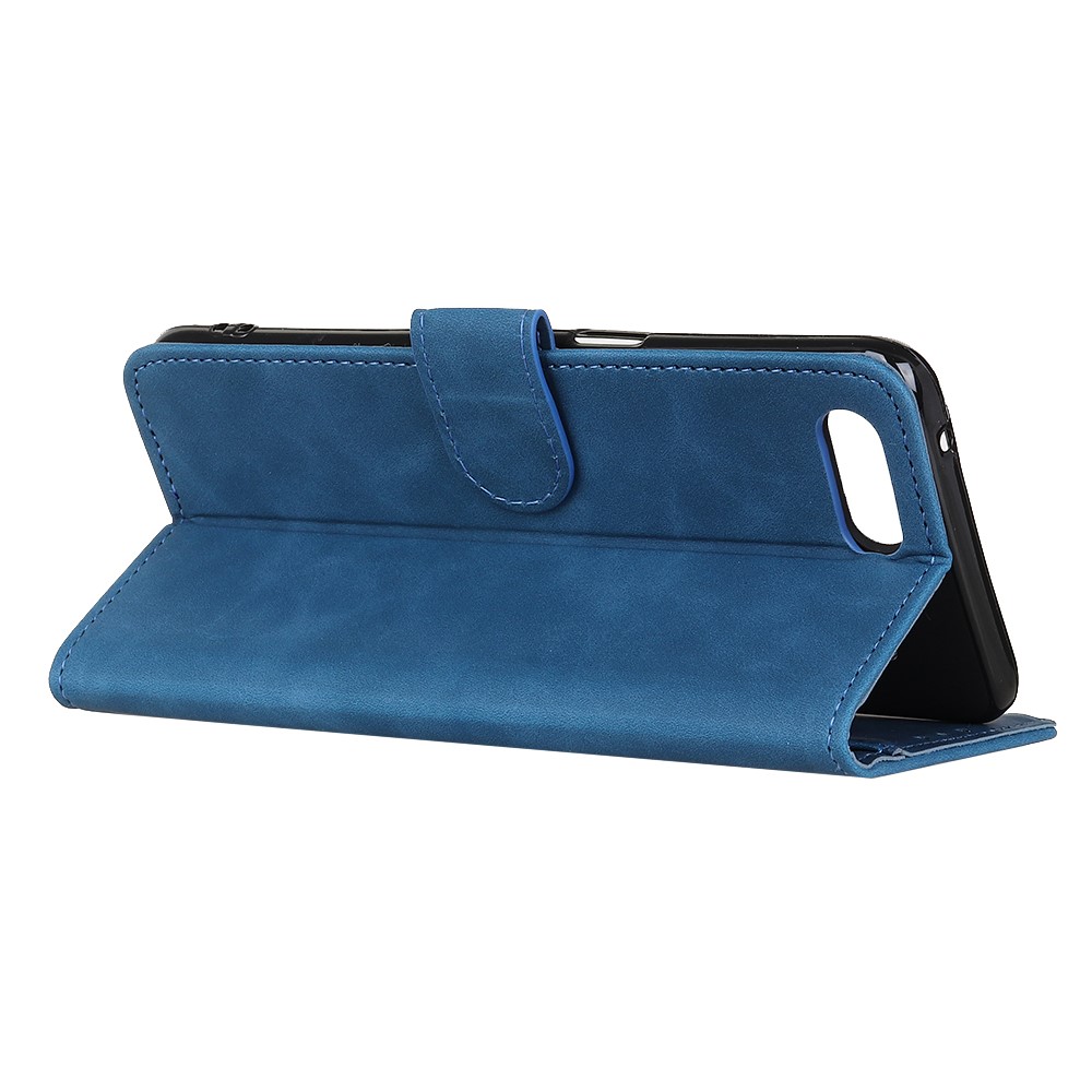 KHAZNEH Retro Leather Wallet Cover for iPhone SE (2nd Generation)/8/7 - Blue-3