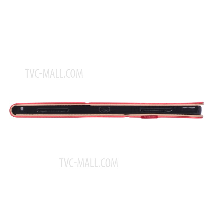 Leather Stand Card Holder Tablet Protective Case with Elastic Band for iPad Pro 12.9-inch (2020) - Red-12