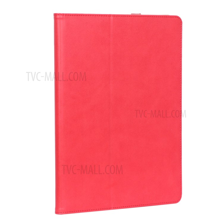 Leather Stand Card Holder Tablet Protective Case with Elastic Band for iPad Pro 12.9-inch (2020) - Red-5