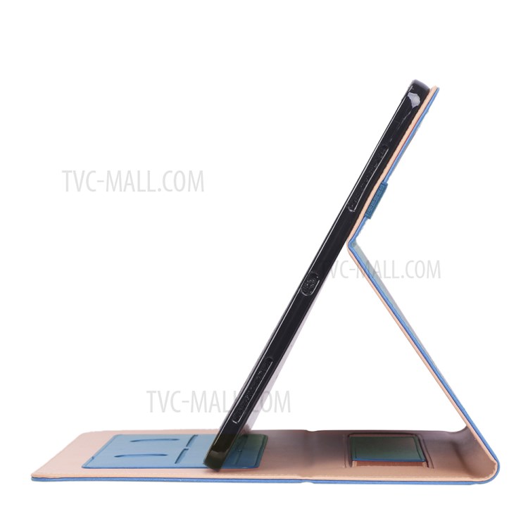 Leather Stand Card Holder Tablet Protective Case with Elastic Band for iPad Pro 12.9-inch (2020) - Blue-13