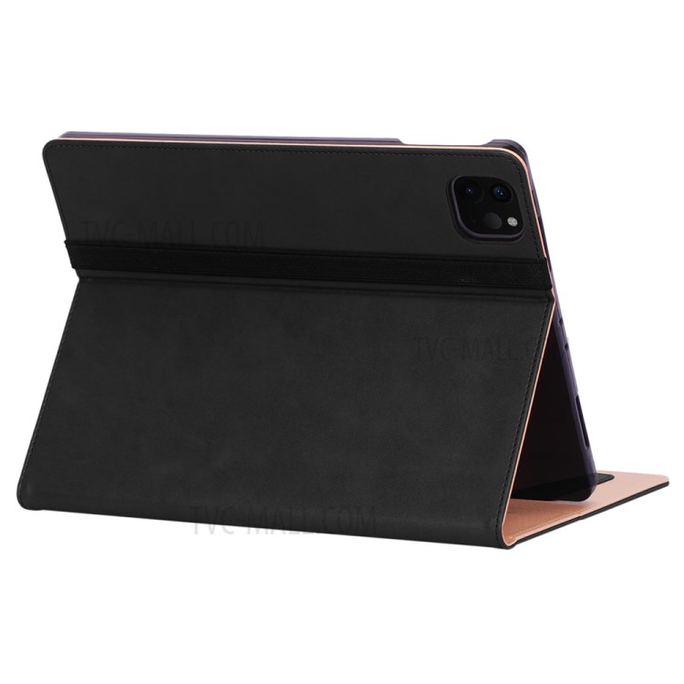 Leather Stand Card Holder Tablet Protective Cover with Elastic Band for iPad Pro 11-inch (2020) - Black-15