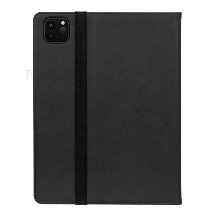 Leather Stand Card Holder Tablet Protective Cover with Elastic Band for iPad Pro 11-inch (2020) - Black-6