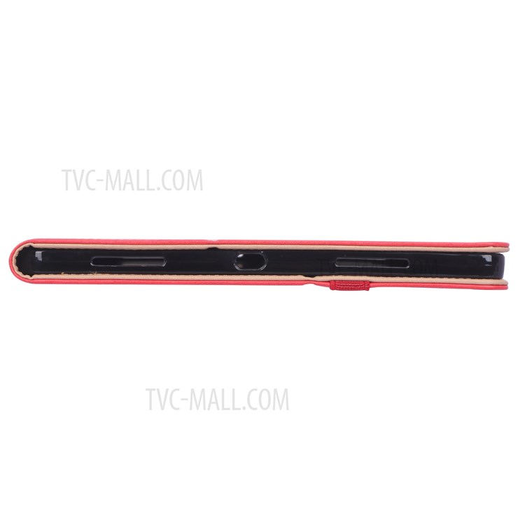 Leather Stand Card Holder Tablet Protective Cover with Elastic Band for iPad Pro 11-inch (2020) - Red-7