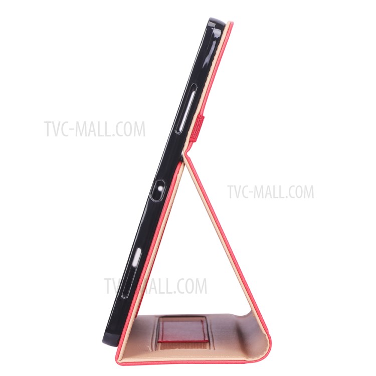 Leather Stand Card Holder Tablet Protective Cover with Elastic Band for iPad Pro 11-inch (2020) - Red-8
