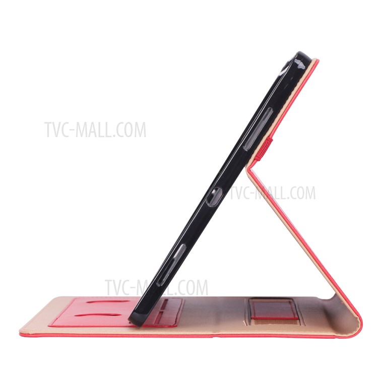 Leather Stand Card Holder Tablet Protective Cover with Elastic Band for iPad Pro 11-inch (2020) - Red-9