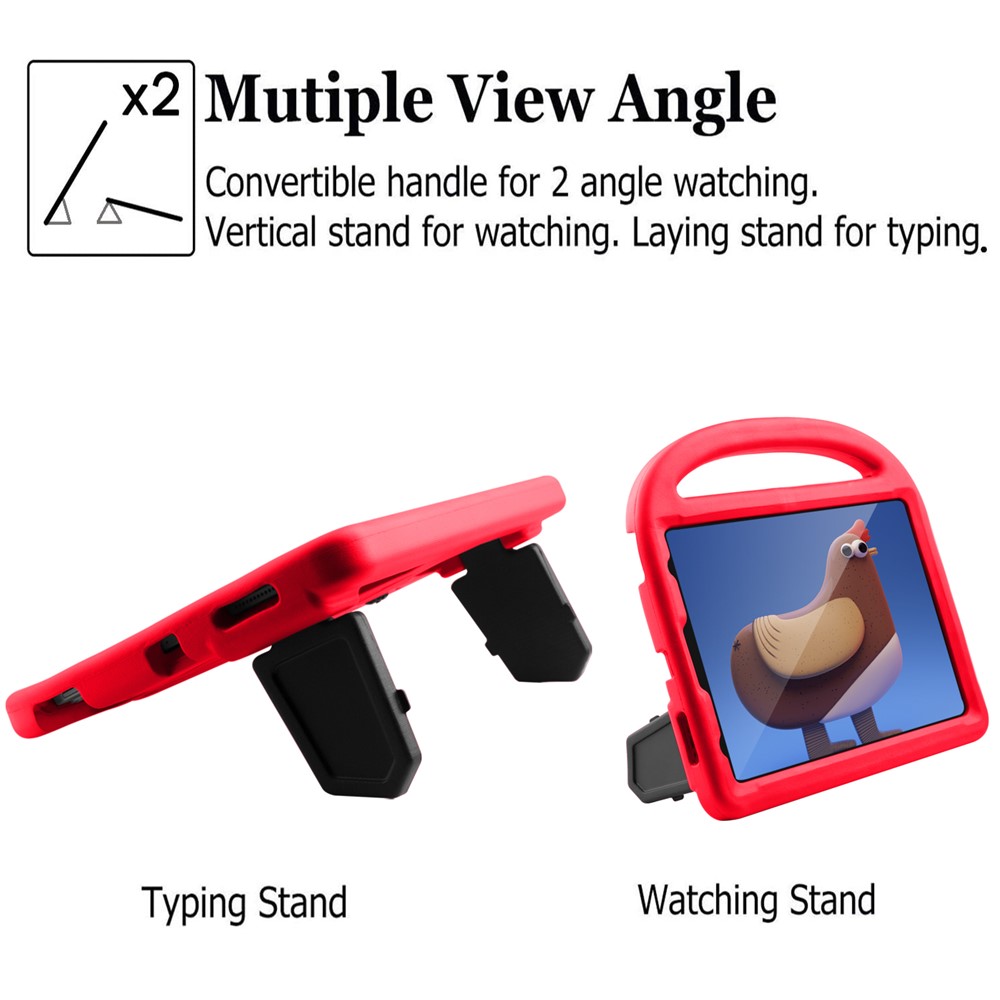 Case de Table EVA à Moutonnage à L'amortisseur de Style Sparrow Pour Ipad Air (2020) / Air (2022) / Pro 11-pouces (2021) (2020) (2018) - Rouge-8