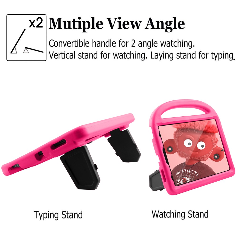 Antichocs Style Moineau Béquille Cas De Table EVA Pour IPad Pro 11 Pouces (2020) / (2018) - Rose-6