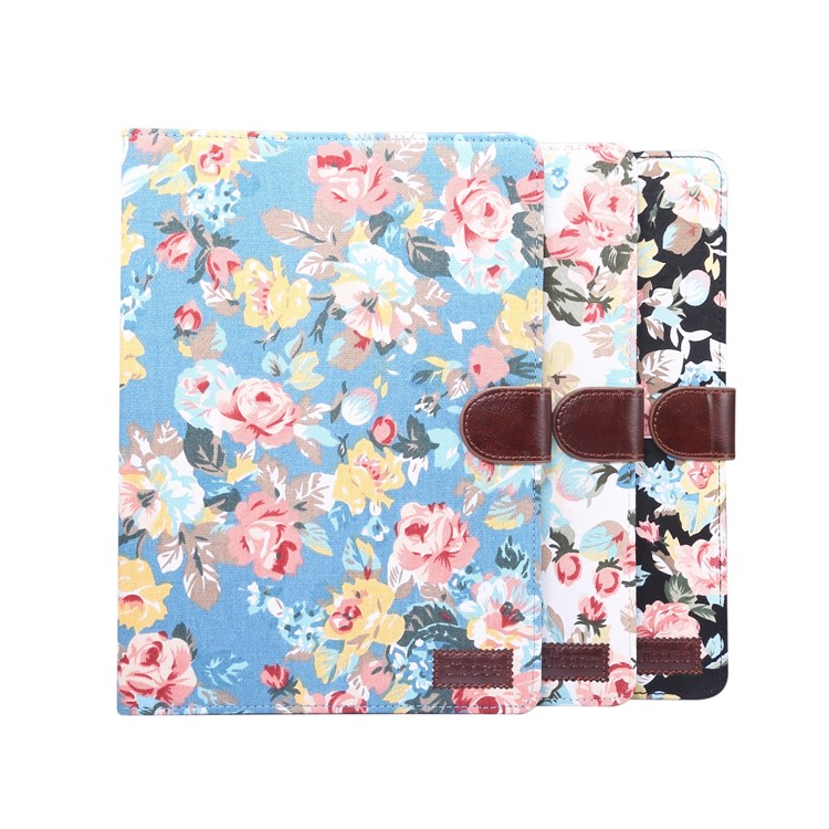 Flower Cloth Skin pu Кожаная Корпус Для Ipad Pro 11-дюймовый (2020) (2018) - Черный