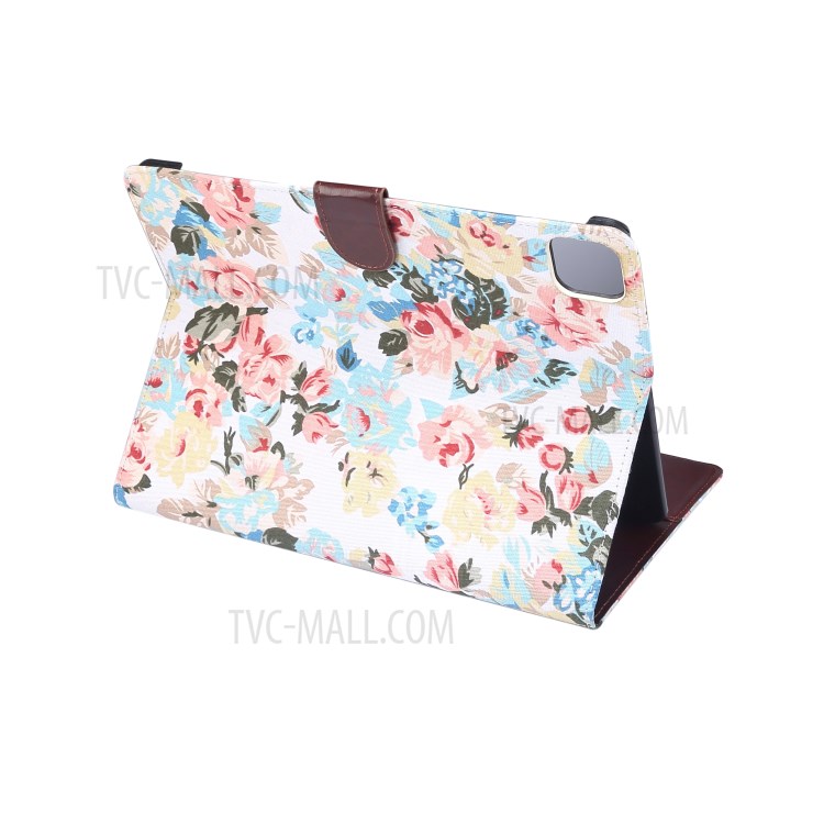 Flower Cloth Skin PU Leather Case for iPad Pro 11-inch (2020) (2018) - White-5