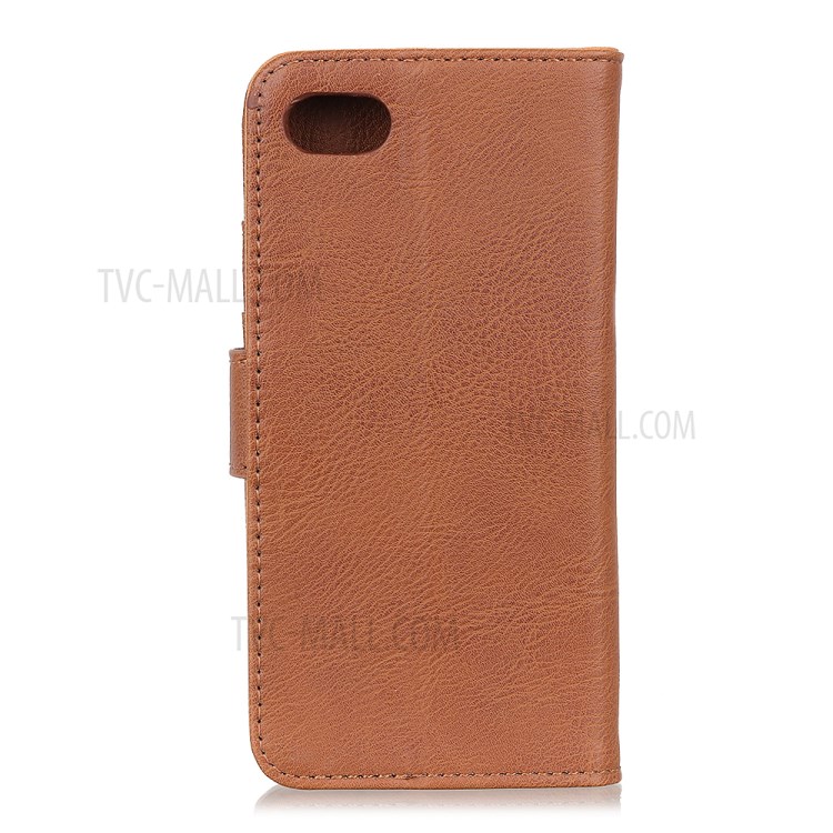 KHAZNEH Leather Stand Case with Card Slots for iPhone SE (2nd Generation)/8/7 - Brown-2