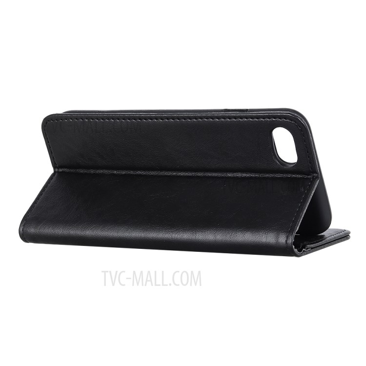 Auto-absorbed Crazy Horse Texture Leather Wallet Case for iPhone SE (2nd Generation)/8/7 - Black-3