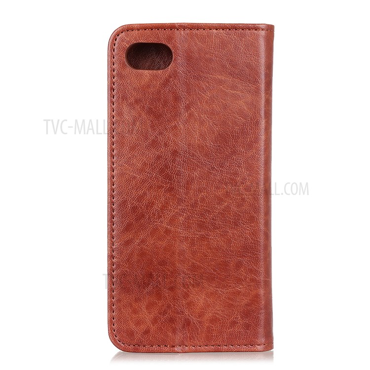 Auto-absorbed Crazy Horse Texture Leather Wallet Case for iPhone SE (2nd Generation)/8/7 - Brown-2
