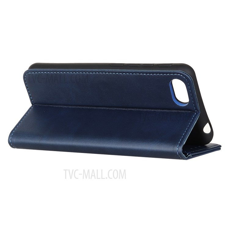 Auto-absorbed Wallet Stand Split Leather Phone Case for iPhone SE (2nd Generation) / 8 / 7 4.7-inch - Blue-3